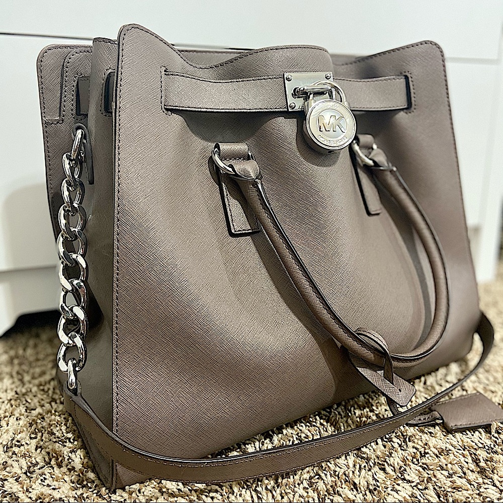 SOLD Michael Kors grey Hamilton purse